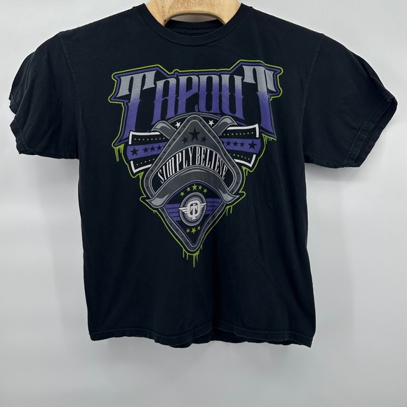 Tapout T Shirt Mens‎ Large Simply Believe MMA Fighting Graphic Tee Black - Picture 2 of 5
